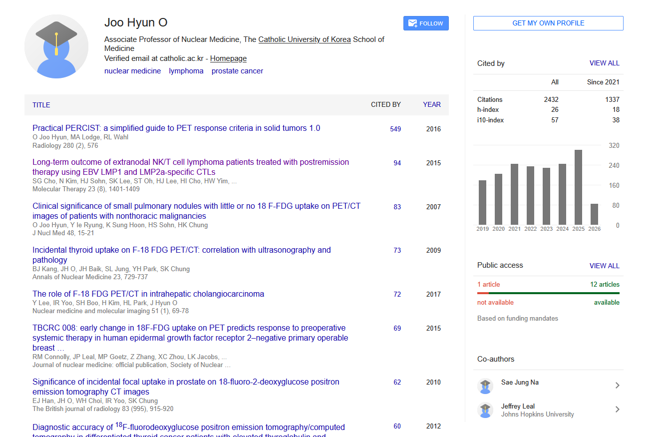 Joo Hyun O's Google Scholar profile listing his publications