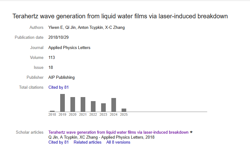 Google Scholar paper detail page listing Yiwen E correctly as first author